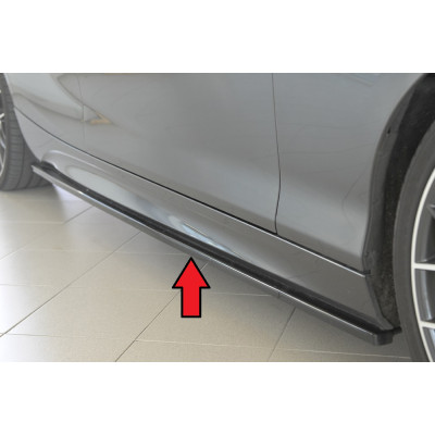 Lame de bas de caisse côté droit "Noir brillant" "Rieger Tuning" - BMW SERIE 1 (F20)