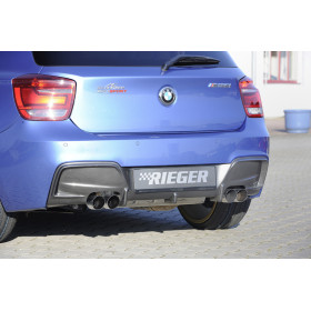 Diffuseur de pare-chocs arrière (duplex 4 x 80 mm) "Carbon-look" "Rieger Tuning" - BMW SERIE 1 (F20/F21)