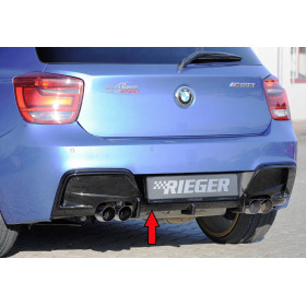 Diffuseur de pare-chocs arrière (duplex 4 x 80 mm) "Noir brillant" "Rieger Tuning" - BMW SERIE 1 (F20/F21)