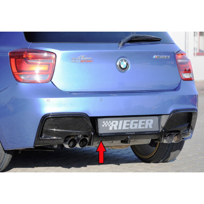 Diffuseur de pare-chocs arrière (duplex 4 x 80 mm) "Noir brillant" "Rieger Tuning" - BMW SERIE 1 (F20/F21)