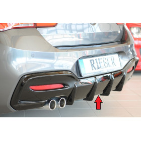 Diffuseur de pare-chocs arrière (double sortie) "Noir brillant" "Rieger Tuning" - BMW SERIE 1 (F20/F21) LCI