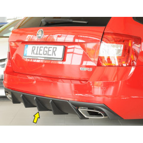 Diffuseur de pare-chocs arrière V2 "Noir" "Rieger Tuning" pour SKODA OCTAVIA RS (5E/sans attelage)