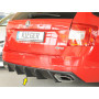 Diffuseur de pare-chocs arrière V2 "Noir" "Rieger Tuning" pour SKODA OCTAVIA RS (5E/avec attelage)