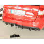 Diffuseur de pare-chocs arrière V2 "Noir" "Rieger Tuning" pour SKODA OCTAVIA RS (5E/avec attelage)