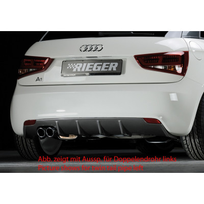 Diffuseur de pare-chocs arrière "Carbon-look" "Rieger Tuning" pour AUDI A1 (8X)