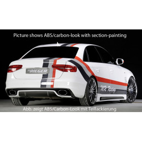 Diffuseur de pare-chocs arrière "noir" "Rieger Tuning" pour AUDI S4 (B8/B81)