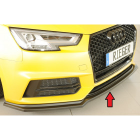 Lame pour pare-chocs avant "noir brillant" "Rieger Tuning" pour AUDI A4 (B9/F4)