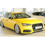 Lame pour pare-chocs avant "noir brillant" "Rieger Tuning" pour AUDI A4 (B9/F4)