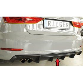 Diffuseur de pare-chocs arrière "noir" "Rieger Tuning" pour AUDI A3 (8V)