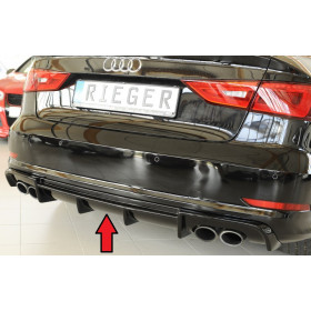 Diffuseur de pare-chocs arrière "noir brillant" "Rieger Tuning" pour AUDI S3 (8V)