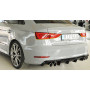 Diffuseur de pare-chocs arrière "Noir brillant" "Rieger Tuning" pour AUDI A3 (8V)