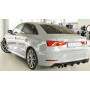 Diffuseur de pare-chocs arrière "Noir brillant" "Rieger Tuning" pour AUDI A3 (8V)