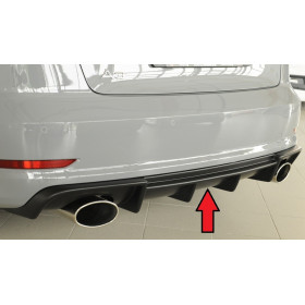 Diffuseur de pare-chocs arrière "noir" "Rieger Tuning" pour AUDI A3 (8V)