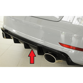 Diffuseur de pare-chocs arrière "Noir brillant" "Rieger Tuning" pour AUDI A3 (8V)