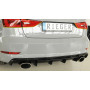 Diffuseur de pare-chocs arrière "Noir brillant" "Rieger Tuning" pour AUDI A3 (8V)