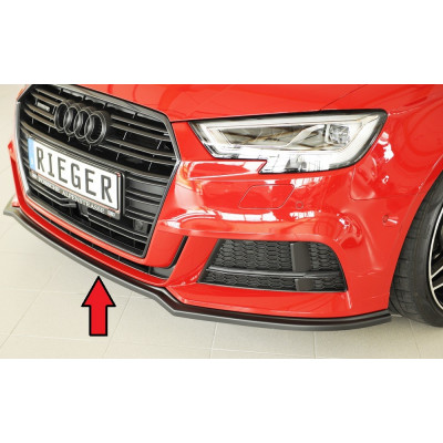 Lame de pare-chocs avant "noir" "Rieger Tuning" pour AUDI S3 (8V)