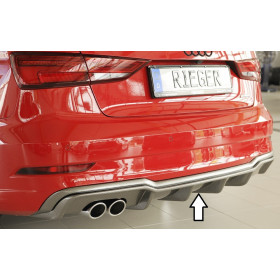 Diffuseur de pare-chocs arrière "Carbon-look" "Rieger Tuning" pour AUDI A3 (8V)