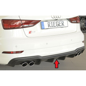 Diffuseur de pare-chocs arrière "Noir" "Rieger Tuning" pour AUDI S3 (8V)