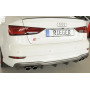 Diffuseur de pare-chocs arrière "Carbon-look" "Rieger Tuning" pour AUDI S3 (8V)