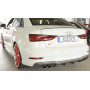 Diffuseur de pare-chocs arrière "Carbon-look" "Rieger Tuning" pour AUDI S3 (8V)