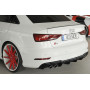 Diffuseur de pare-chocs arrière "Noir brillant" "Rieger Tuning" pour AUDI S3 (8V)
