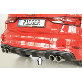 Diffuseur de pare-chocs arrière "Noir" "Rieger Tuning" pour AUDI A3 (8V)