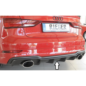 Diffuseur de pare-chocs arrière "Noir" "Rieger Tuning" pour AUDI S3 (8V)