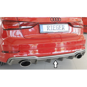 Diffuseur de pare-chocs arrière "Carbon-look" "Rieger Tuning" pour AUDI S3 (8V)