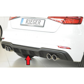 Diffuseur de pare-chocs arrière "Noir" "Rieger Tuning" pour AUDI A3 (8V)