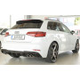 Diffuseur de pare-chocs arrière "Noir brillant" "Rieger Tuning" pour AUDI A3 (8V)
