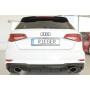Diffuseur de pare-chocs arrière "Noir brillant" "Rieger Tuning" pour AUDI A3 (8V)