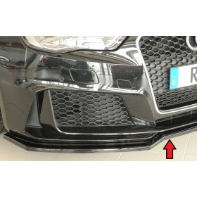 Lame de pare-chocs avant "noir brillant" "Rieger Tuning" pour AUDI RS3 (8V)