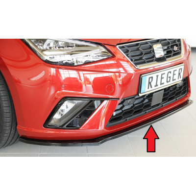 Lame de pare-chocs avant "noir brillant" "Rieger Tuning" pour SEAT IBIZA (KJ)