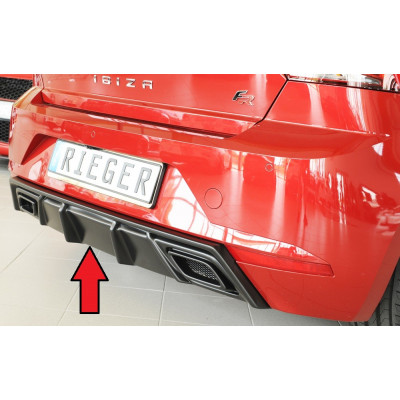 Diffuseur de pare-chocs arrière "Noir" "Rieger Tuning" pour SEAT IBIZA (KJ)