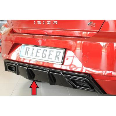 Diffuseur de pare-chocs arrière "Noir brillant" "Rieger Tuning" pour SEAT IBIZA (KJ)