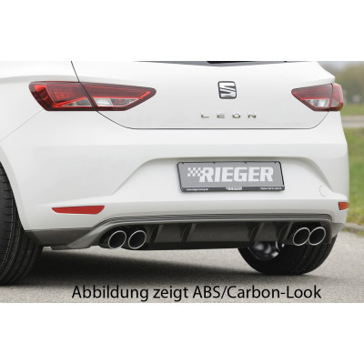 Diffuseur de pare-chocs arrière "Noir" "Rieger Tuning" pour SEAT LEON (5F)