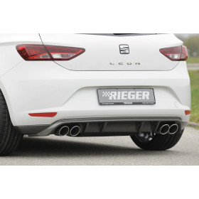 Diffuseur de pare-chocs arrière "Carbon-look" "Rieger Tuning" pour SEAT LEON (5F)