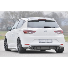 Diffuseur de pare-chocs arrière "Carbon-look" "Rieger Tuning" pour SEAT LEON (5F)