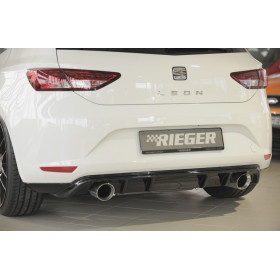 Diffuseur de pare-chocs arrière "Noir brillant" "Rieger Tuning" pour SEAT LEON (5F)