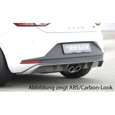Diffuseur de pare-chocs arrière "Noir" "Rieger Tuning" pour SEAT LEON FR (5F)
