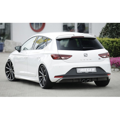 Diffuseur de pare-chocs arrière "Carbon-look" "Rieger Tuning" pour SEAT LEON FR (5F)