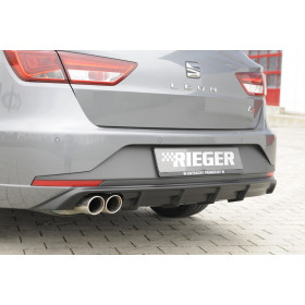 Diffuseur de pare-chocs arrière "Noir" "Rieger Tuning" pour SEAT LEON ST FR (5F)