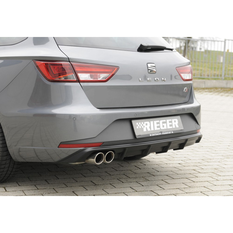 Diffuseur Pare-chocs Arrière Noir Rieger Pour SEAT Leon ST FR 5F - ABS à Clip Ou Vis - Neuf