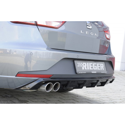 Diffuseur de pare-chocs arrière "Noir brillant" "Rieger Tuning" pour SEAT LEON ST FR (5F)