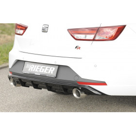 Diffuseur de pare-chocs arrière "Noir brillant" "Rieger Tuning" pour SEAT LEON ST FR (5F)