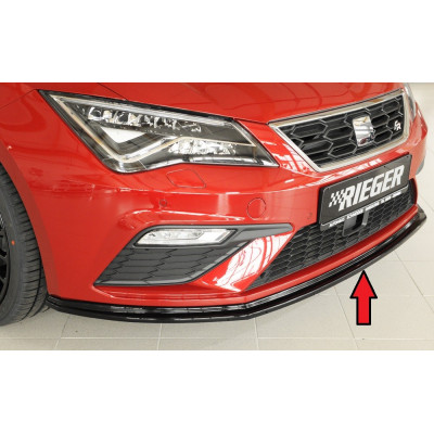 Lame de pare-chocs avant "Noir brillant" "Rieger Tuning" pour SEAT LEON FR (5F)
