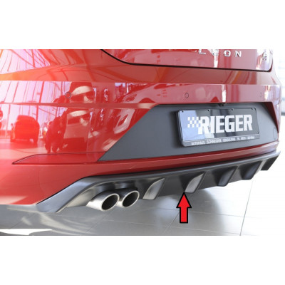 Diffuseur de pare-chocs arrière "Noir" "Rieger Tuning" pour SEAT LEON FR (5F)