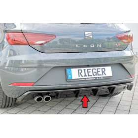 Diffuseur de pare-chocs arrière "Noir brillant" "Rieger Tuning" pour SEAT LEON FR (5F)