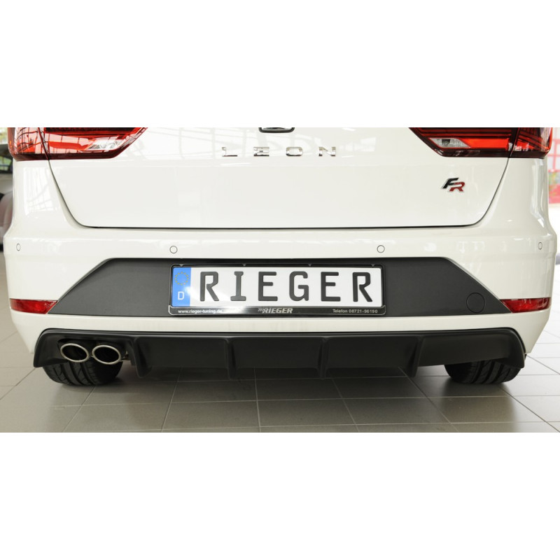 Diffuseur De Pare-chocs Arrière Rieger Noir ABS Pour SEAT LEON ST FR (5F) - Neuf Origine Allemagne