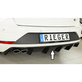 Diffuseur de pare-chocs arrière "Noir brillant" "Rieger Tuning" pour SEAT LEON FR (5F)
